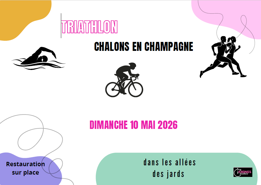 Informations sur le Triathlon de Chalons en Champagne 10 mai&nbsp;2026